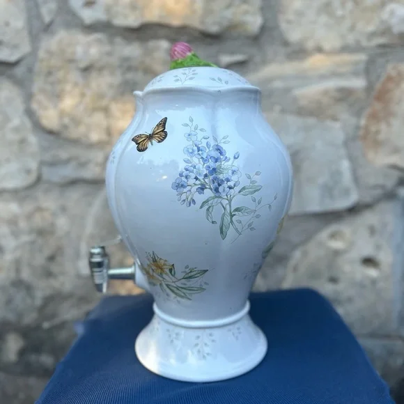 Lenox Butterfly Meadow Porcelain Beverage Dispenser